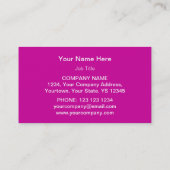 Pink Star名刺テンプレート 名刺 (裏面)