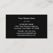 Pink Star名刺テンプレート（黒） 名刺 (裏面)