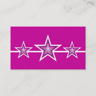 Pink Star 3つ星名刺ピンク 名刺