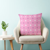 Pink Star Petal Dot Pattern クッション (椅子)