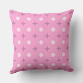 Pink Star Petal Dot Pattern クッション (裏面)