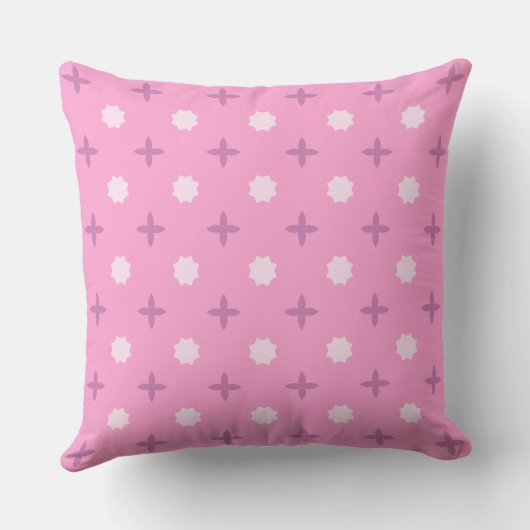 Pink Star Petal Dot Pattern クッション (裏面)