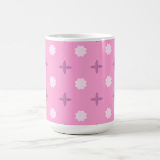 Pink Star Petal Dot Pattern コーヒーマグカップ