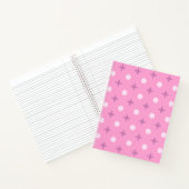 Pink Star Petal Dot Pattern ノートブック (内部)