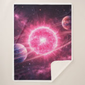 Pink Star with Two Orbiting Planets シェルパブランケット (正面)