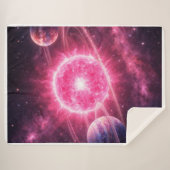 Pink Star with Two Orbiting Planets シェルパブランケット (正面(横))