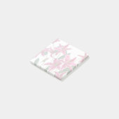 Pink Stargazer Lily Floral Pattern Sticky Notes ポストイット (アングル)