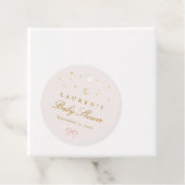 Pink Stars Moon Princess Fairytale Baby Shower フェイバータグ (インサイチュ)