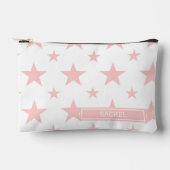 Pink Stars Pattern Constellation Pencil Case アクセサリーポーチ (正面)