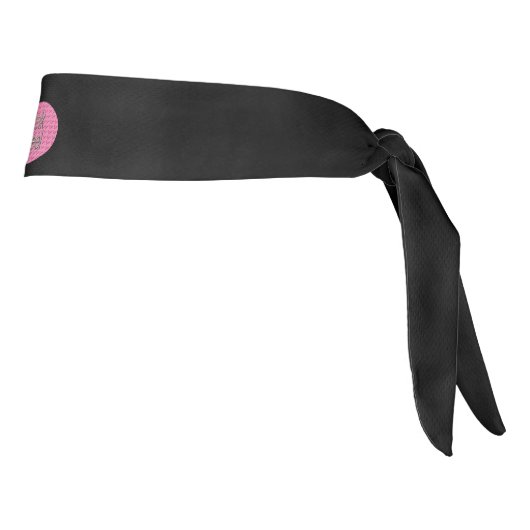 Pink Steel oval black checker plate headband タイヘッドバンド (回転90)