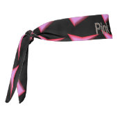 Pink Steel word black checker plate headband タイヘッドバンド (回転270)