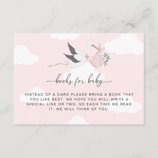 Pink Stork Books Request Insert Card エンクロージャーカード (正面)