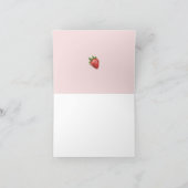 Pink Strawberry Baby Shower  サンキューカード (内部)