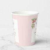 Pink Strawberry Baby Shower 紙コップ (右)