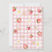 Pink Strawberry Baby Shower Invitation 招待状 (裏面)