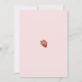 Pink Strawberry Baby Shower Invitation 招待状 (裏面)