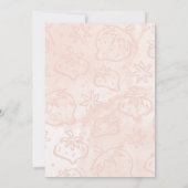 Pink Strawberry Hearts Fairy Girl Birthday Invitat 招待状 (裏面)