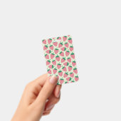 Pink Strawberry Summer Pattern バッジ (手持ち)