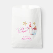 Pink Strike Up Some Fun Bowling Sport Baby Shower  フェイバーバッグ (正面)