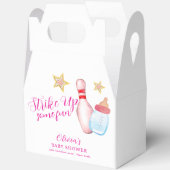 Pink Strike Up Some Fun Bowling Sport Baby Shower  フェイバーボックス (見開き)