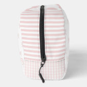 Pink Stripe Bow Pattern Gingham Coquette Cosmetic  ドップキット (右)