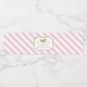 Pink Stripe Carousel Themed Water Bottle Labels ペットボトルラベル (シングルラベル)