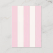 Pink Stripe Cherry Accent Diaper Raffle  エンクロージャーカード (裏面)