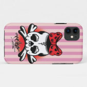 Pink Stripe Dokuro-Chan Case-Mate iPhoneケース (裏面(横))