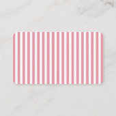 Pink Stripe Floral New Chapter Begins Baby shower エンクロージャーカード (裏面)