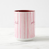 Pink Stripe Girl Mom Club  マグカップ (中央)