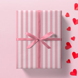 Pink Stripe Girly Striped Preppy Girl Minimalist ラッピングペーパー