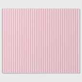 Pink Stripe Girly Striped Preppy Girl Minimalist ラッピングペーパー (フラット)