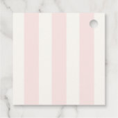 Pink Stripe Heart Valentine Baby Shower フェイバータグ (裏面)