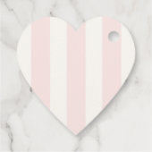 Pink Stripe Heart Valentine Baby Shower フェイバータグ (裏面)