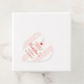 Pink Stripe Heart Valentine Baby Shower フェイバータグ (インサイチュ)
