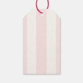 Pink Stripe Heart Valentine Baby Shower Favor ギフトタグ (裏面)