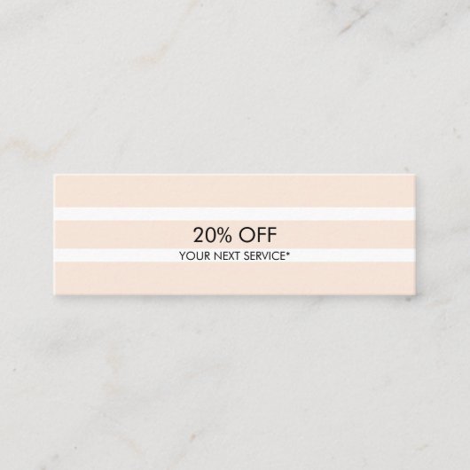 Pink Stripe Pattern Discountモダンな最小主義のLt スキニー名刺 (正面)