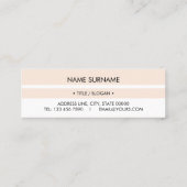 Pink Stripe Pattern Discountモダンな最小主義のLt スキニー名刺 (裏面)