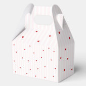 Pink Stripe Red Heart Little Sweetheart Birthday フェイバーボックス (裏面)