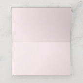 Pink Stripe Red Heart Little Sweetheart Birthday プレイスカード (内部開封)