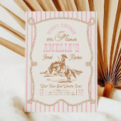 Pink Stripe Rope Rodeo Invitation 招待状