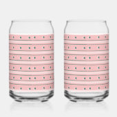 Pink Stripe Soda Glass ガラス缶 (左)