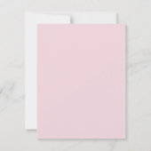  Pink Striped and Bow Baby Girl Nursery note card  招待状 (裏面)