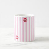  Pink Striped Best Mom Ever Mug Cute Cherry Mug コーヒーマグカップ (中央)