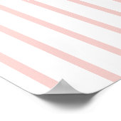 Pink Striped Cherry Blossom Wall Art Print ポスター (角)