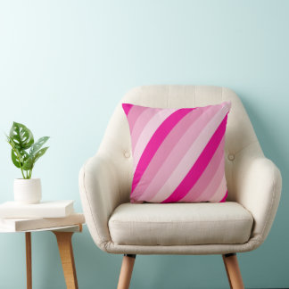 Pink striped cushion クッション