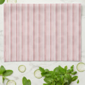 Pink Stripes キッチンタオル (折り畳み)