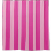 Pink Stripes  シャワーカーテン (正面)
