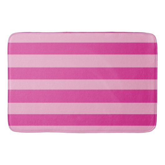 Pink Stripes  バスマット (正面)