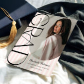 Pink Stripes Aesthetic Graduation Invitation 招待状